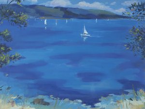 Salcombe - Blue Morning by Jennifer Wright